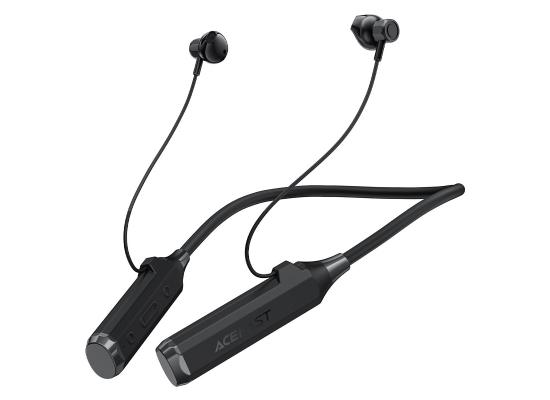 ACEFAST N6 Bluetooth 5.4 Wireless Neckband Earphones 120H Music Time in-Ear Magnetic Sport Earbuds Game Low Latency Supoort TF Card - Black